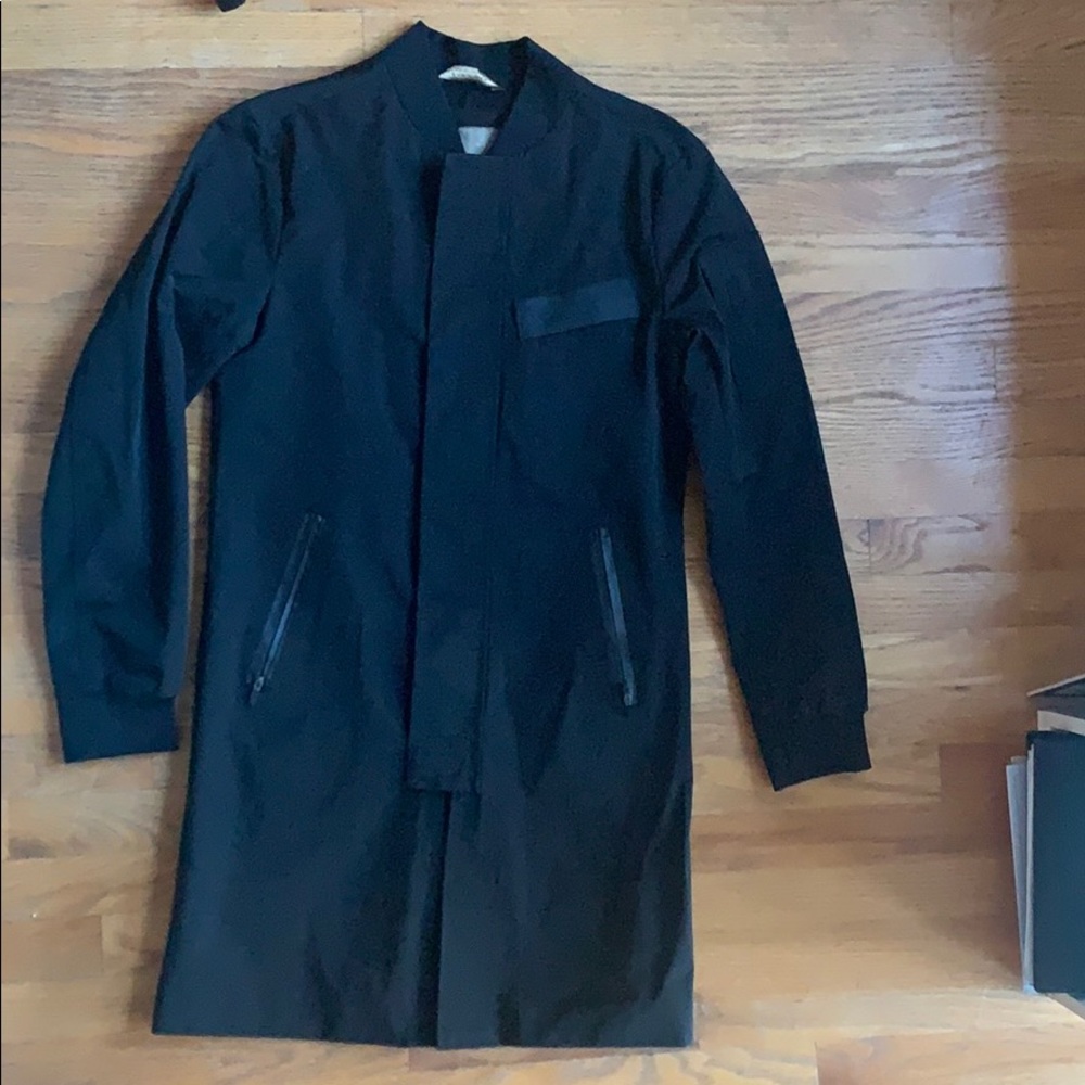 Zara Black long nylon bomber